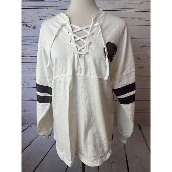 Spirit Jersey Hershey Bears Small AHL Hockey Sweatshirt USA Lace Up Chocolate - Picture 2 of 11